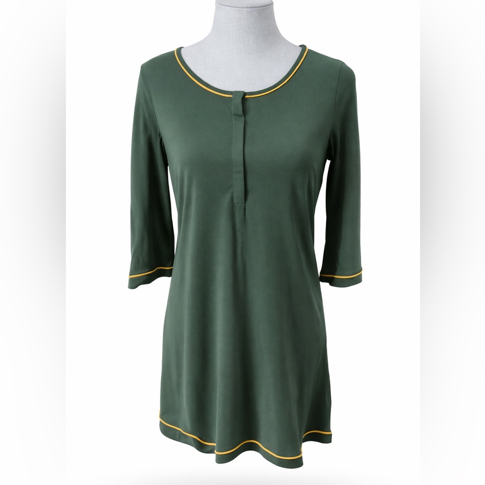 La Perla Olive Green 100% Viscose Lounge Dress Nightgown Like New IT 42
